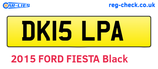 DK15LPA are the vehicle registration plates.