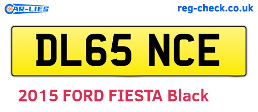 DL65NCE are the vehicle registration plates.