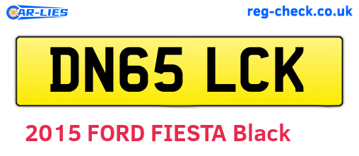DN65LCK are the vehicle registration plates.