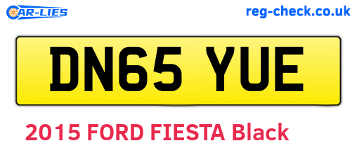 DN65YUE are the vehicle registration plates.