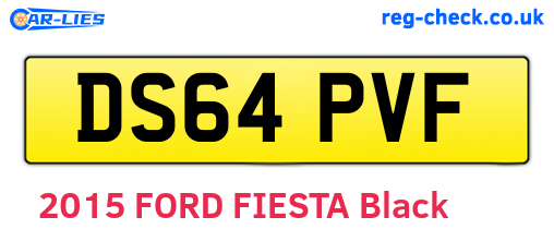 DS64PVF are the vehicle registration plates.