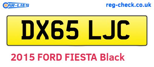 DX65LJC are the vehicle registration plates.