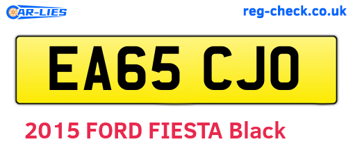 EA65CJO are the vehicle registration plates.