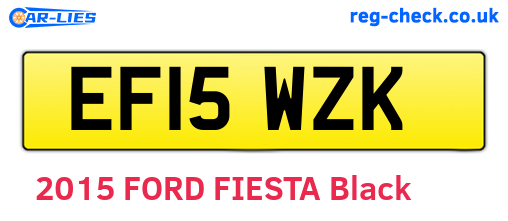 EF15WZK are the vehicle registration plates.