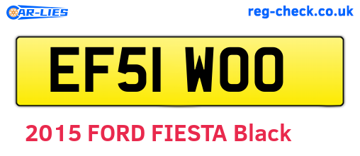 EF51WOO are the vehicle registration plates.
