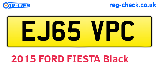 EJ65VPC are the vehicle registration plates.