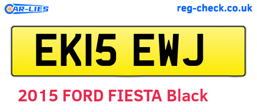 EK15EWJ are the vehicle registration plates.