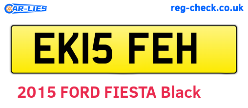 EK15FEH are the vehicle registration plates.