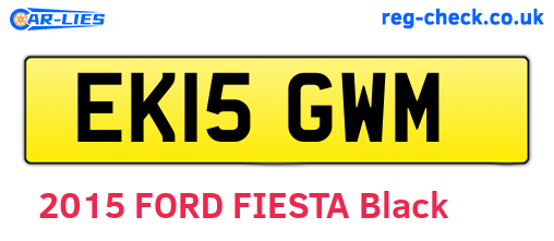 EK15GWM are the vehicle registration plates.