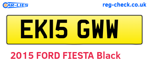 EK15GWW are the vehicle registration plates.