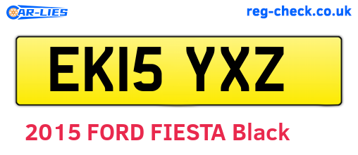 EK15YXZ are the vehicle registration plates.