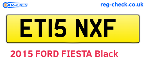 ET15NXF are the vehicle registration plates.