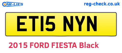ET15NYN are the vehicle registration plates.