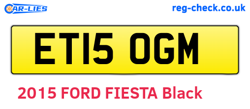 ET15OGM are the vehicle registration plates.