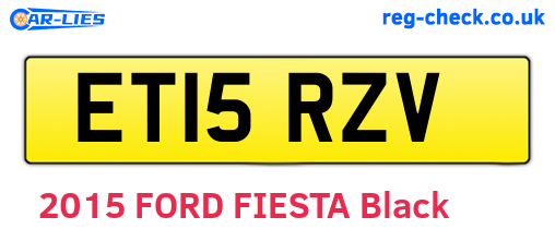 ET15RZV are the vehicle registration plates.