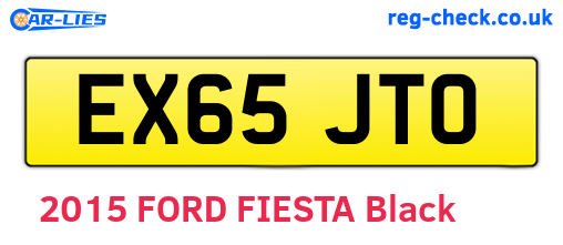 EX65JTO are the vehicle registration plates.