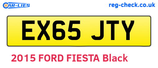EX65JTY are the vehicle registration plates.