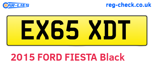 EX65XDT are the vehicle registration plates.
