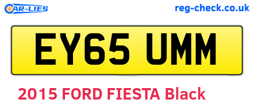 EY65UMM are the vehicle registration plates.