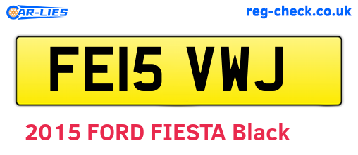 FE15VWJ are the vehicle registration plates.