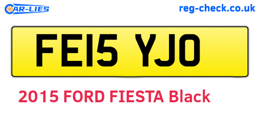 FE15YJO are the vehicle registration plates.