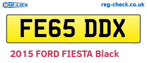 FE65DDX are the vehicle registration plates.