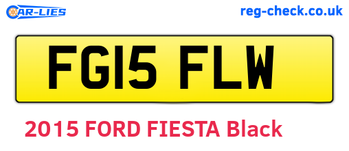 FG15FLW are the vehicle registration plates.