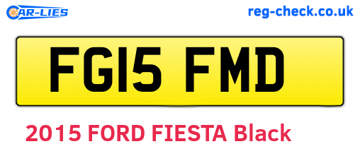FG15FMD are the vehicle registration plates.