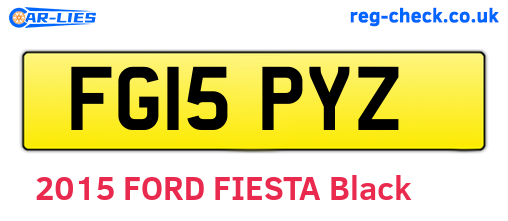 FG15PYZ are the vehicle registration plates.
