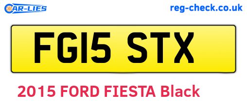 FG15STX are the vehicle registration plates.