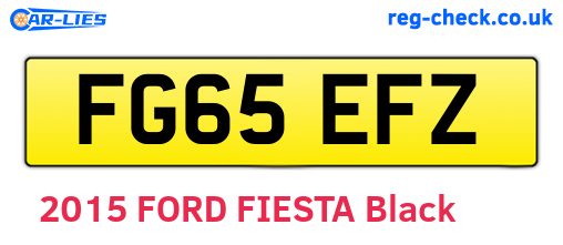FG65EFZ are the vehicle registration plates.
