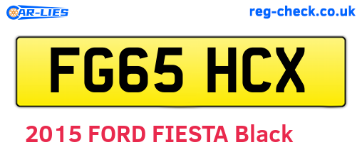 FG65HCX are the vehicle registration plates.