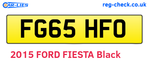 FG65HFO are the vehicle registration plates.