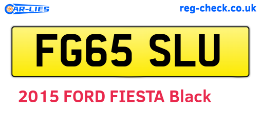 FG65SLU are the vehicle registration plates.