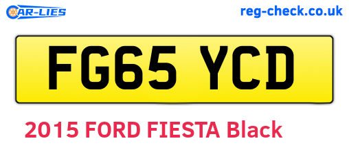 FG65YCD are the vehicle registration plates.