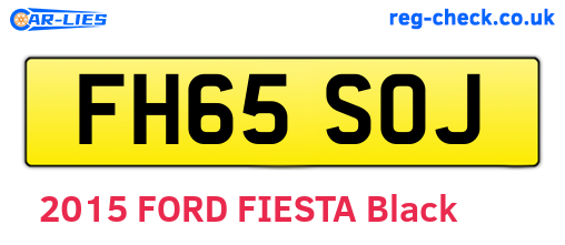 FH65SOJ are the vehicle registration plates.