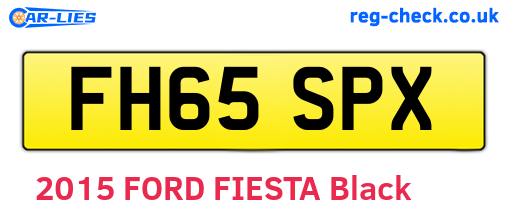 FH65SPX are the vehicle registration plates.