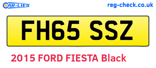 FH65SSZ are the vehicle registration plates.