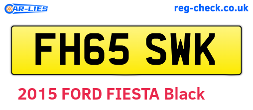 FH65SWK are the vehicle registration plates.