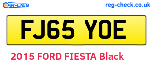 FJ65YOE are the vehicle registration plates.