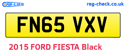 FN65VXV are the vehicle registration plates.