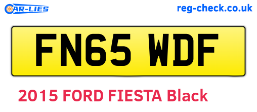 FN65WDF are the vehicle registration plates.