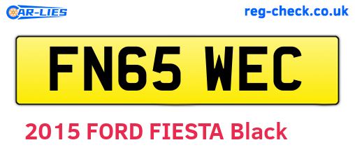 FN65WEC are the vehicle registration plates.