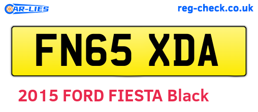 FN65XDA are the vehicle registration plates.