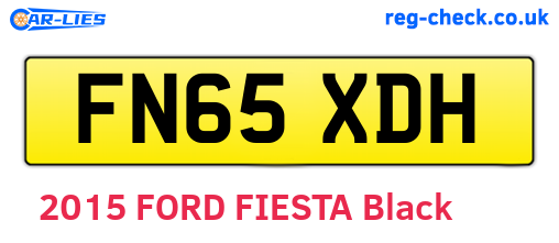 FN65XDH are the vehicle registration plates.