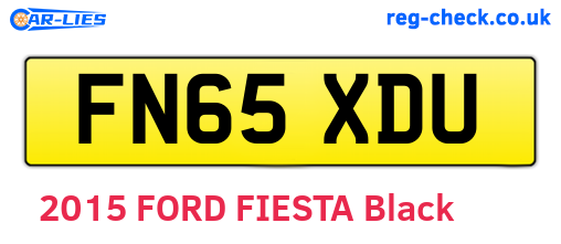 FN65XDU are the vehicle registration plates.