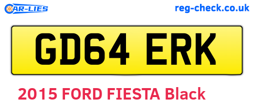 GD64ERK are the vehicle registration plates.