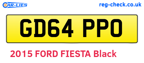 GD64PPO are the vehicle registration plates.