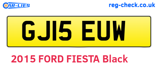 GJ15EUW are the vehicle registration plates.