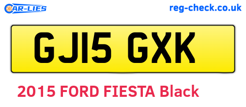 GJ15GXK are the vehicle registration plates.